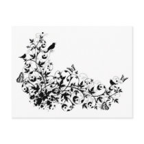 abstract floral border postcards