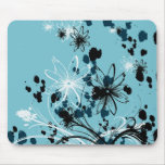 Abstract Floral Butterfly Mousepad