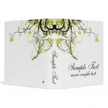 Abstract Floral Gold, Black & White Binders