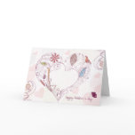 Abstract floral heart happy mother's day card