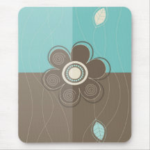 Abstract Floral Mousepad