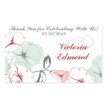 Abstract Floral Rectangle Stickers
