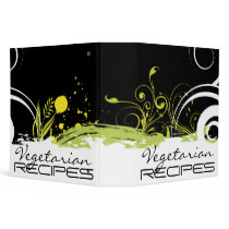 Abstract Floral Vegetarian Recipe Binder