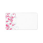 Abstract Floral Wedding Blank Address Label