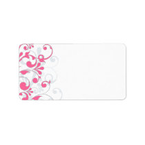 Abstract Floral Wedding Blank Address Label