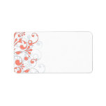 Abstract Floral Wedding Blank Address Label