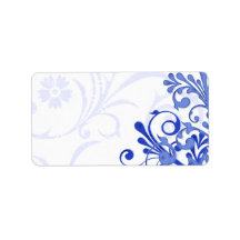 Abstract Floral Wedding Blank Address Label