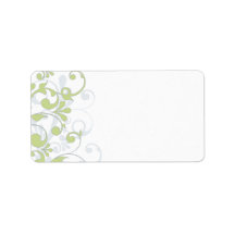 Abstract Floral Wedding Blank Address Label