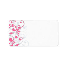 Abstract Floral Wedding Blank Address Label