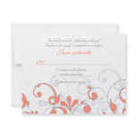 Abstract Floral Wedding Response Card Personalized Invites