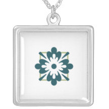 Abstract Flower Box Pendants