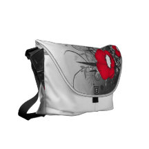 Abstract Flower Messenger Bag