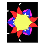 Abstract flower post card