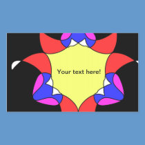 Abstract flower stickers