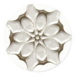 Abstract flower round syicker sticker