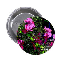 Abstract Flowers3 Pinback Button