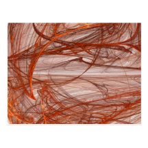 Abstract Fractal Flame Postcard