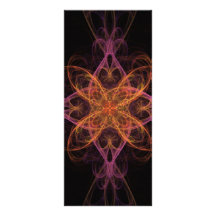 ABSTRACT FRACTAL GEOMETRIC DIGITAL ART RANDOM RACK CARD TEMPLATE