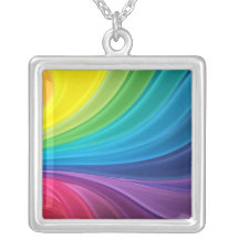 Abstract Fractal Rainbow Necklace
