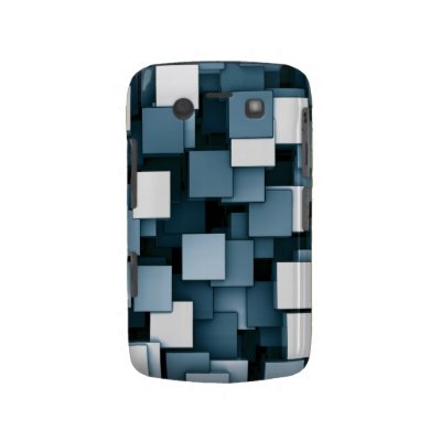 Abstract Futuristic Cubes Blue Blackberry Bold Blackberry Bold Case by LisaMarieDesign
