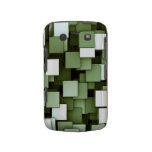 Abstract Futuristic Cubes Green Blackberry Bold Blackberry Bold Cover