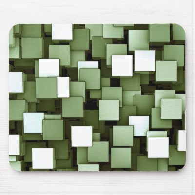 Abstract Futuristic Cubes Mousepads by LisaMarieDesign