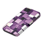 Abstract Futuristic Cubes Purple Case-mate Iphone 4 Case
