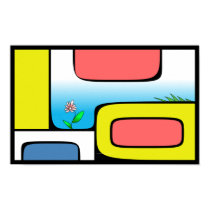 Abstract garden poster posters