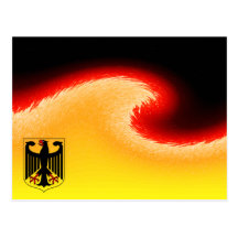 Abstract German Flag Postcard