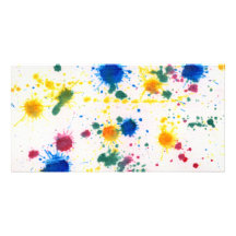 Abstract - Gesso & Food colour - My new carpet Personalized Photo Card