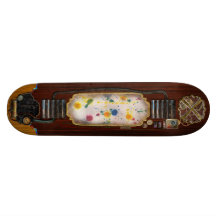Abstract - Gesso & Food colour - My new carpet Skateboard