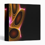 Abstract Glowing Fractal Texture 3 Ring Binders