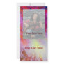 ABSTRACT GOLD SWIRLS , soft yellow pink purple red Customized Photo Card