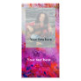 ABSTRACT GOLD SWIRLS , soft yellow pink purple red Personalized Photo Card