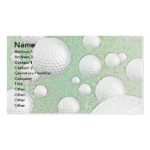 ABSTRACT GOLF BALLS BUSINESS CARD TEMPLATES