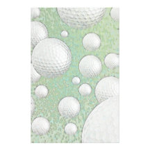 ABSTRACT GOLF BALLS STATIONERY PAPER