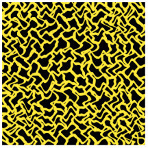 Abstract Graphic Pattern Black and Bright Yellow. Cut Out