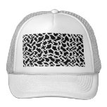 Abstract Graphic Pattern Black and White. hats