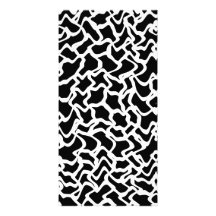 Abstract Graphic Pattern Black and White. Photo Card Template