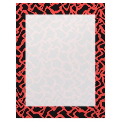 Abstract Graphic Pattern Bright Red and Black. Custom Letterhead by Graphics_By_Metarla