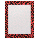 Abstract Graphic Pattern Bright Red and Black. letterhead