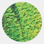 Abstract Green and Yellow Round Sticker