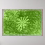 abstract green art poster