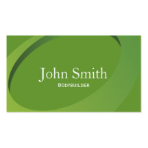Abstract Green Bodybuilding Business Card