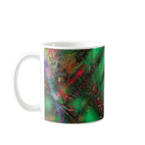 Abstract Green Crackles Coffee Mug