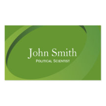 Abstract Green Political Scientist Business Card