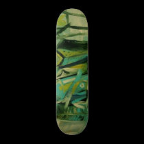Abstract Green skateboards