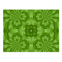 Abstract green Wood Pattern Postcard
