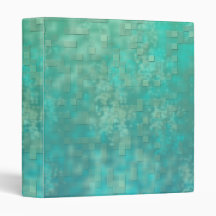 Abstract Greens Distant Rustic Mosaic Pattern Binder
