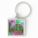Abstract Grunge Ring n Star Key Chain